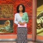 Adriana Diaz’s mixed print dress on CBS This Morning
