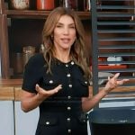 Adrianna Costa’s black button front dress on Access Hollywood