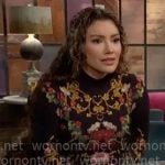 Audra's black floral dress on The Young and the Restless
