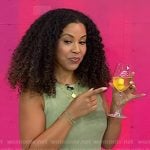 Arianna’s green ribbed sleeveless midi dress on Today