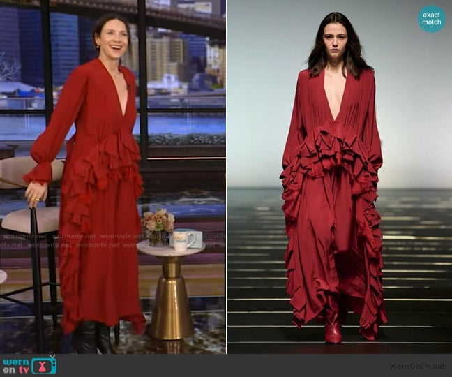 Alberta Ferretti  2026 Fall Collection worn by Caitriona Balfe on Live with Kelly and Mark