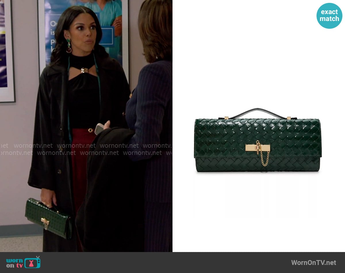Aldo Roux Clutch Wallet worn by Dani Dupree (Karla Mosley) on Beyond the Gates