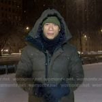 Alex Perez's green hooded down jacket on Good Morning America