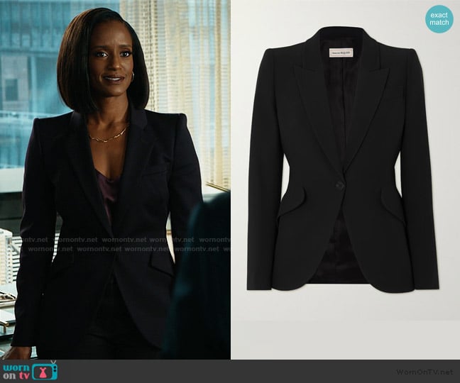 Alexander McQueen Crepe Blazer worn by Olympia (Skye P. Marshall) on Matlock