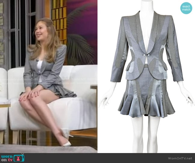 Alexander McQueen Vintage 2003 Scanners Collection Skirt Suit worn by Gabby Windey on Good Morning America
