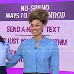 Ally’s blue cropped cardigan on Today