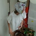 Amanda's white distressed tee on Summer House