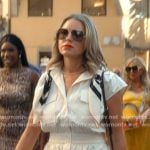 Amanda’s ivory utility mini dress on The Real Housewives of Beverly Hills