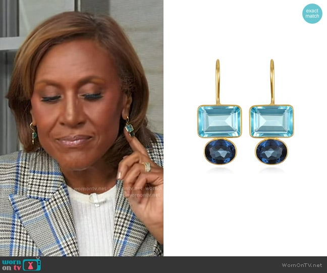 Robin’s blue drop earrings on GMA
