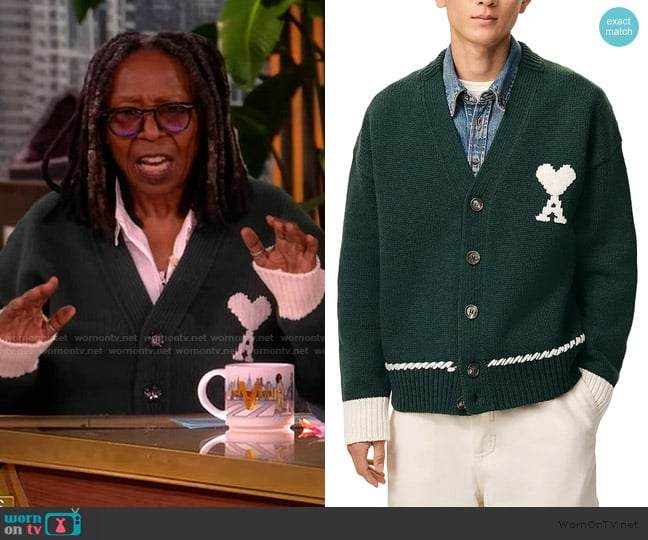 Ami De Coeur Cardigan Sweater worn by Whoopi Goldberg on The View