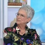 Jamie Lee Curtis’s black floral blouse on Today
