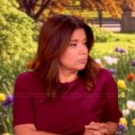 Ana’s mixed media burgundy dress on The View