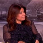 Ana’s black stripe ruffle blouse on The View