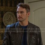 Andrew’s brown band collar leather jacket on Days of our Lives