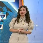 Angie’s beige puff sleeve shirtdress on Today