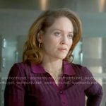 Angie’s purple knit shirt on Will Trent