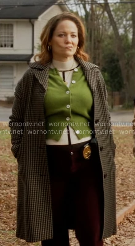 Angie's houndstooth coat on Will Trent