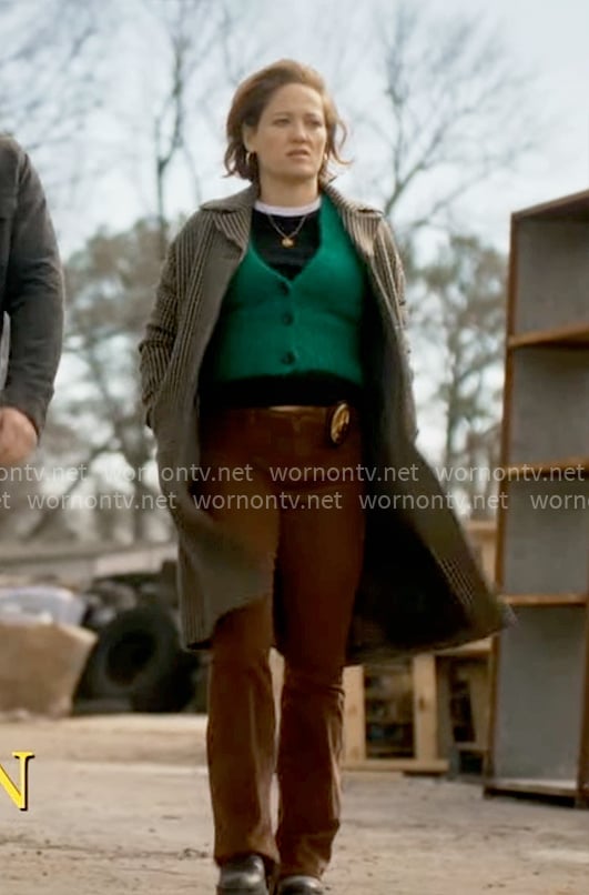 Angie's houndstooth coat on Will Trent