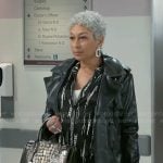 Anita’s leather trench coat on Beyond the Gates