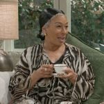 Anita’s zebra print kaftan on Beyond the Gates