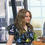 Anna Francese Gass’s black floral puff sleeve dress on Today