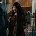 Annie’s black plaid coat on Matlock