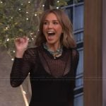 Arielle Kebbel’s black lace maxi dress on Live with Kelly and Mark