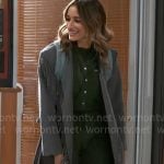 Ashley’s grey fringed coat on Beyond the Gates