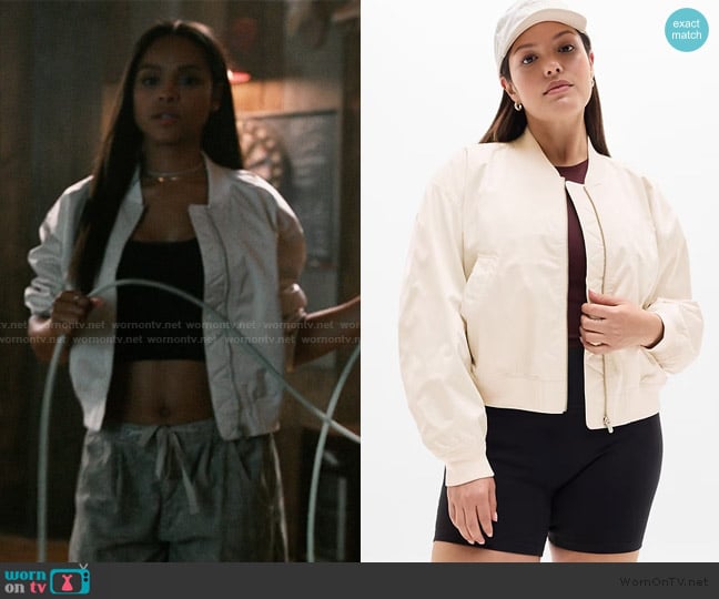 Athleta Flex Bomber worn by Andrea Cruz (Ash Santos) on Marshals
