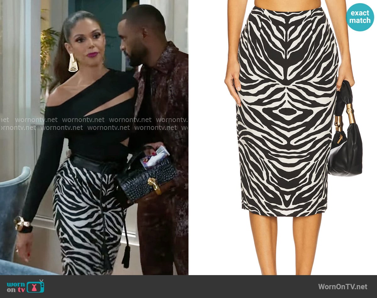 Dani’s zebra skirt on Beyond the Gates