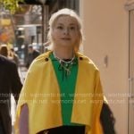 Ava’s yellow cape jacket on Will Trent