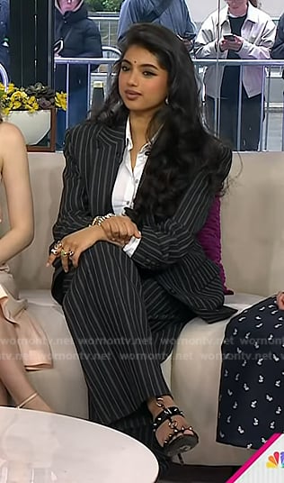 Avantika Vandanapu’s black studded sandals on Today