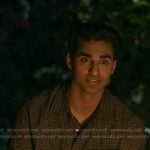 Ravi’s brown plaid snap button shirt on 9-1-1