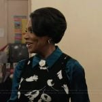 Barbara’s black floral vest on Abbott Elementary