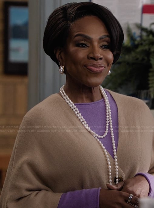 Barbara's beige cape on Abbott Elementary