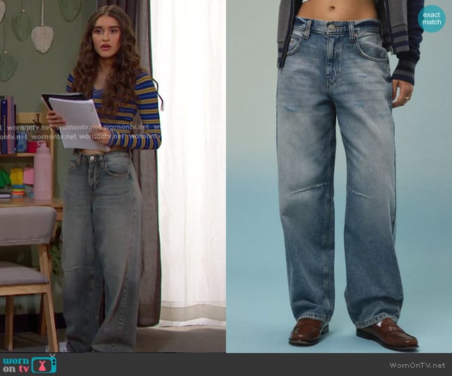 Ari’s barrel jeans on Days of our Lives