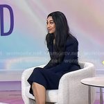 Dr. Sasha Hamdani’s beige patent pumps on Today