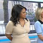 Laura’s beige ribbed polo dress on Today