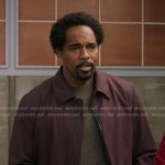 Ben’s purple collared zip jacket on Greys Anatomy