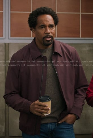 Ben's purple collared zip jacket on Greys Anatomy