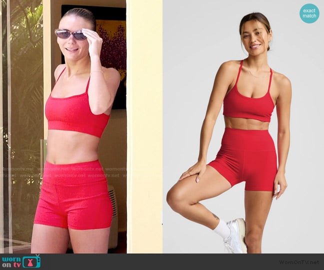 Beyond Yoga Spacedye Slim Racerback Bra worn by Charley Manley on Southern Charm
