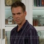 Billy’s blue vertical stripe shirt on The Young and the Restless