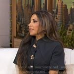 Dr. Amy Sha’s black embellished button shirt on Good Morning America