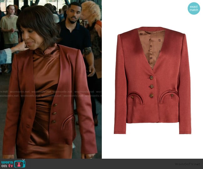 Blaze Milano Novalis Lovat Blazer worn by Eleanor (Kerry Washington) on Imperfect Women