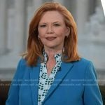 Kelly O’Donnell’s light blue floral top on Today