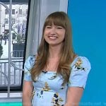 Lauren Phillips’s blue floral square neck dress on Today
