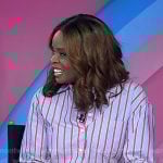 Jacqueline Coley’s blue striped shirt on Today