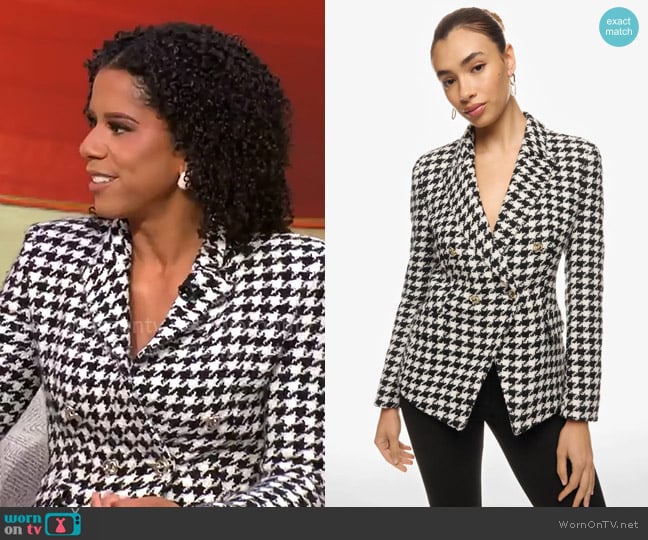 Adriana Diaz’s houndstooth blazer on CBS Mornings