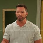 Brady’s ribbed polo sweater on Days of our Lives