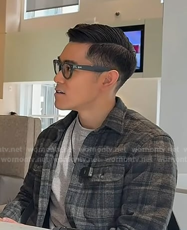 Brian Cheung’s grey plaid button down shirt on Today